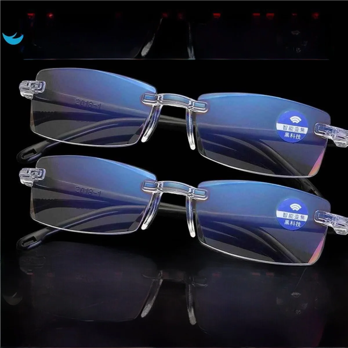 Smart Intelligent Auto Focus Myopia Glasses 100-700 Degrees Adjustable Prescription Blue Light Filter Multi Focus Reading Gla...