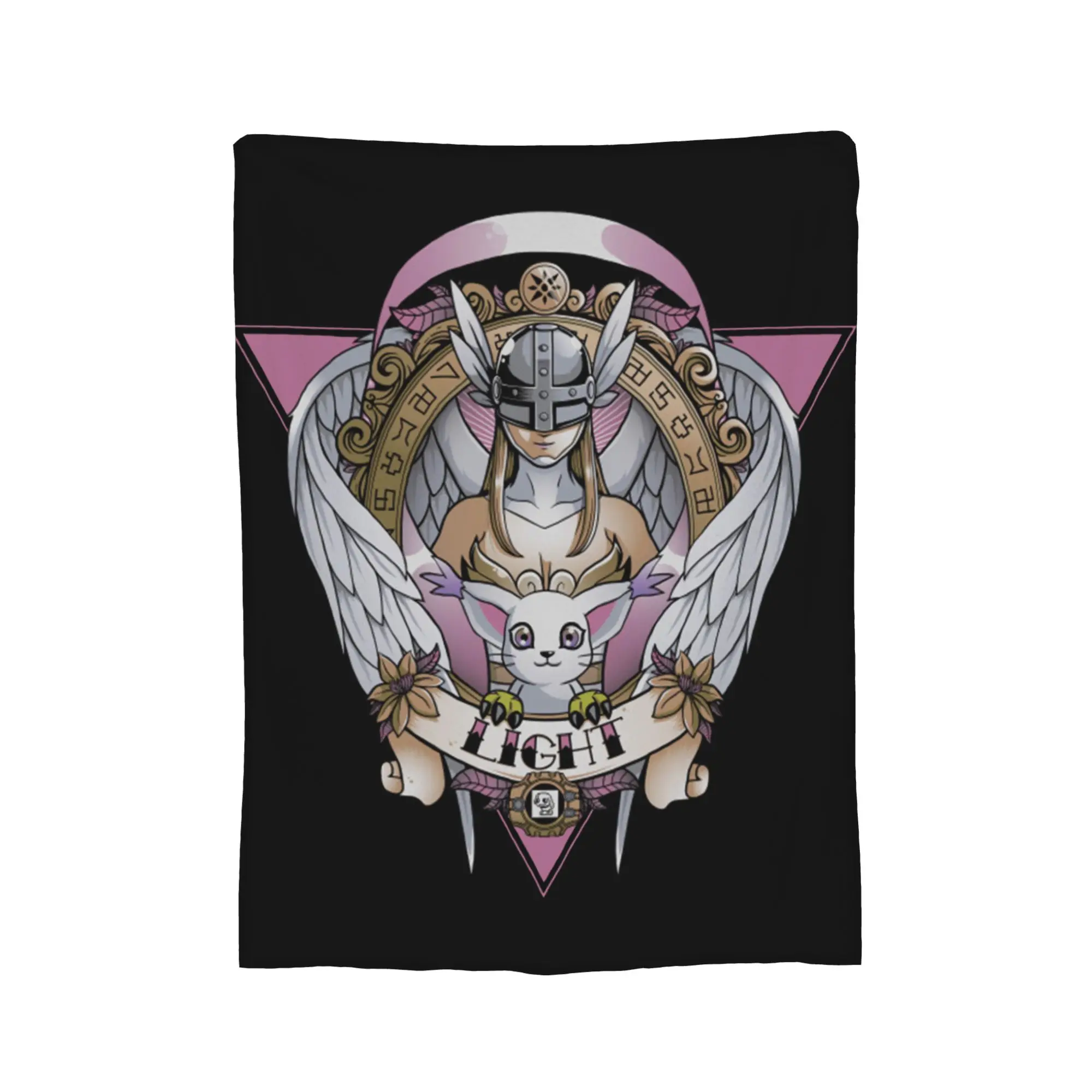 Digital Light Knitted Blanket Fleece Digimon Nostalgic Anime Super Warm Throw Blanket for Bed Bed Rug