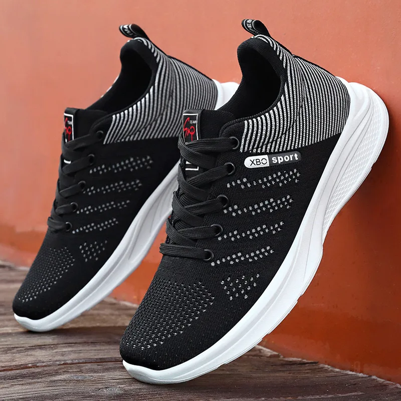 Sports shoes men's new men's shoes match color fashion casual shoes lace up Korean version of the net face single shoes