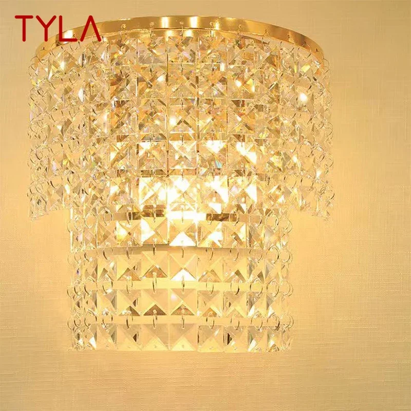 

TYLA Contemporary crystal Wall Lamp Indoor Art Living Room Bedroom Bedside Lamp luxurious Hotel Corridor Hallway Wall Lamp