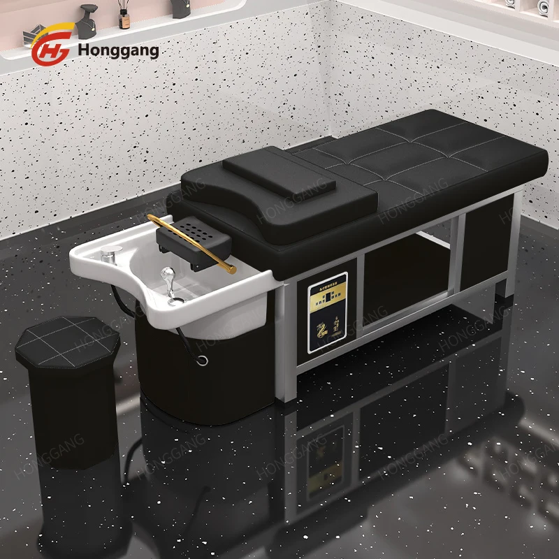 Profession Hair Salon Furniture Head Spa Wash Station Massage Chair With Steam SPA Head Water Therapy Thai Massage Shampoo Bed