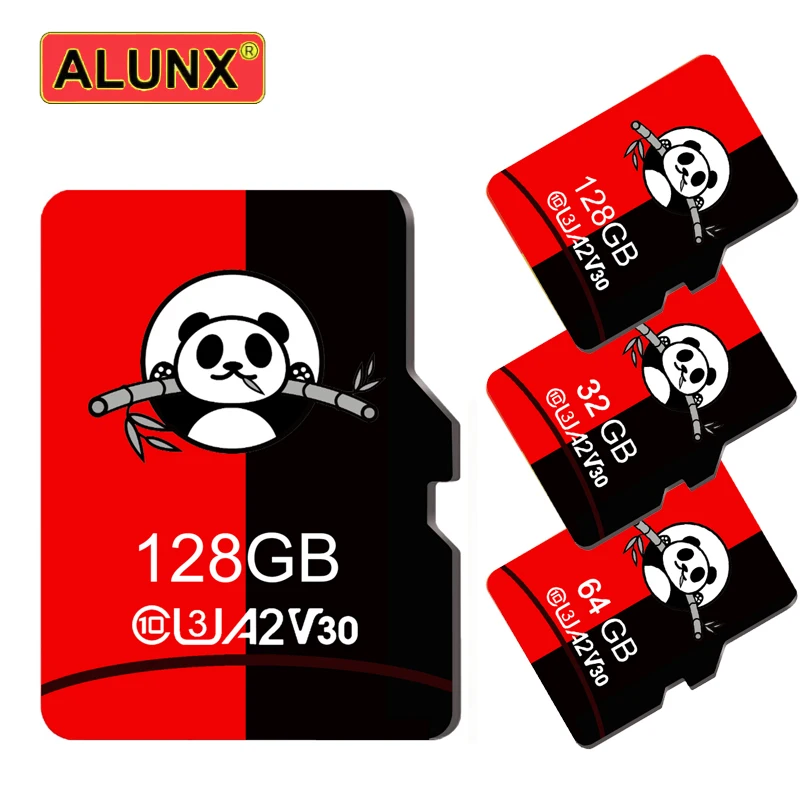 ALUNX 100% asli 128G mikro TF kartu SD 256G U3 64GB 32GB kartu memori Flash kelas 10 mendukung ponsel UAV dll