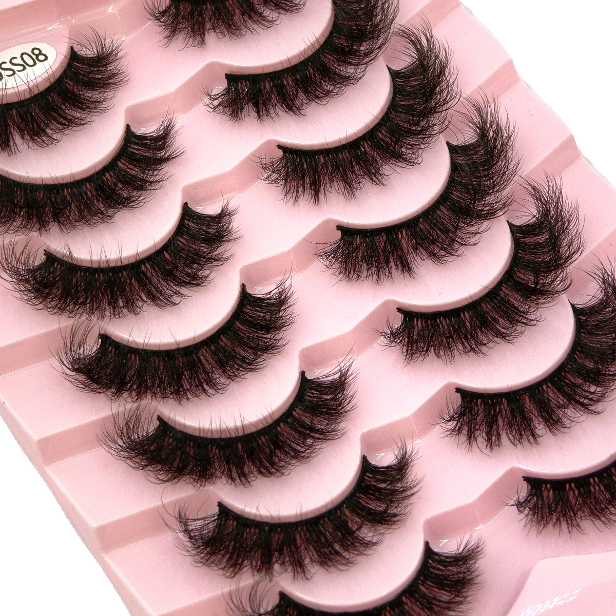 HBZGTLAD フルフェイクミンクまつげふわふわ D カールストリップまつげまつげエクステンションのように見える 15 ミリメートルうっすらとしたまつげナチュラル偽まつげ P