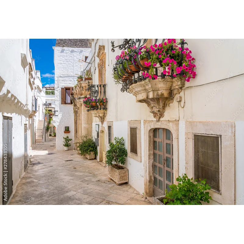 Fondo de tela de arte, paisaje europeo, Puntos escénicos famosos, escena nocturna de calle, accesorios de fotografía de fondo, OZ-05