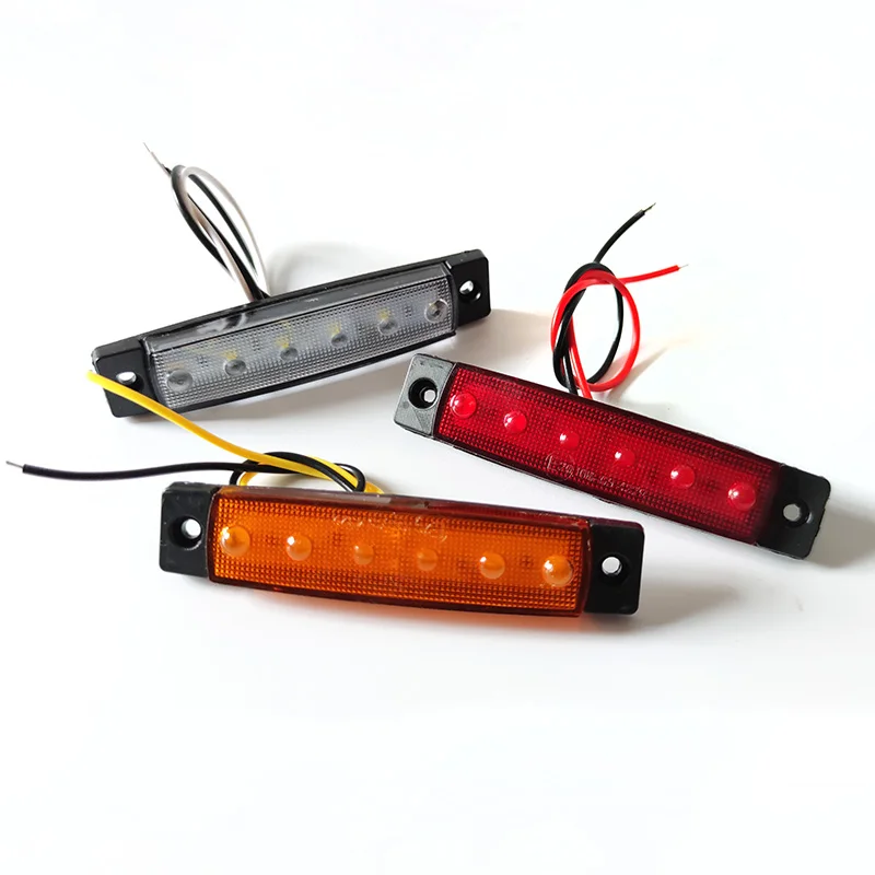 10 Pcs/Set 12/24V  Truck Trailer Side Marker Indicators Light Car Signal Brake Rear Warning Tail Light LED Warning Lamp