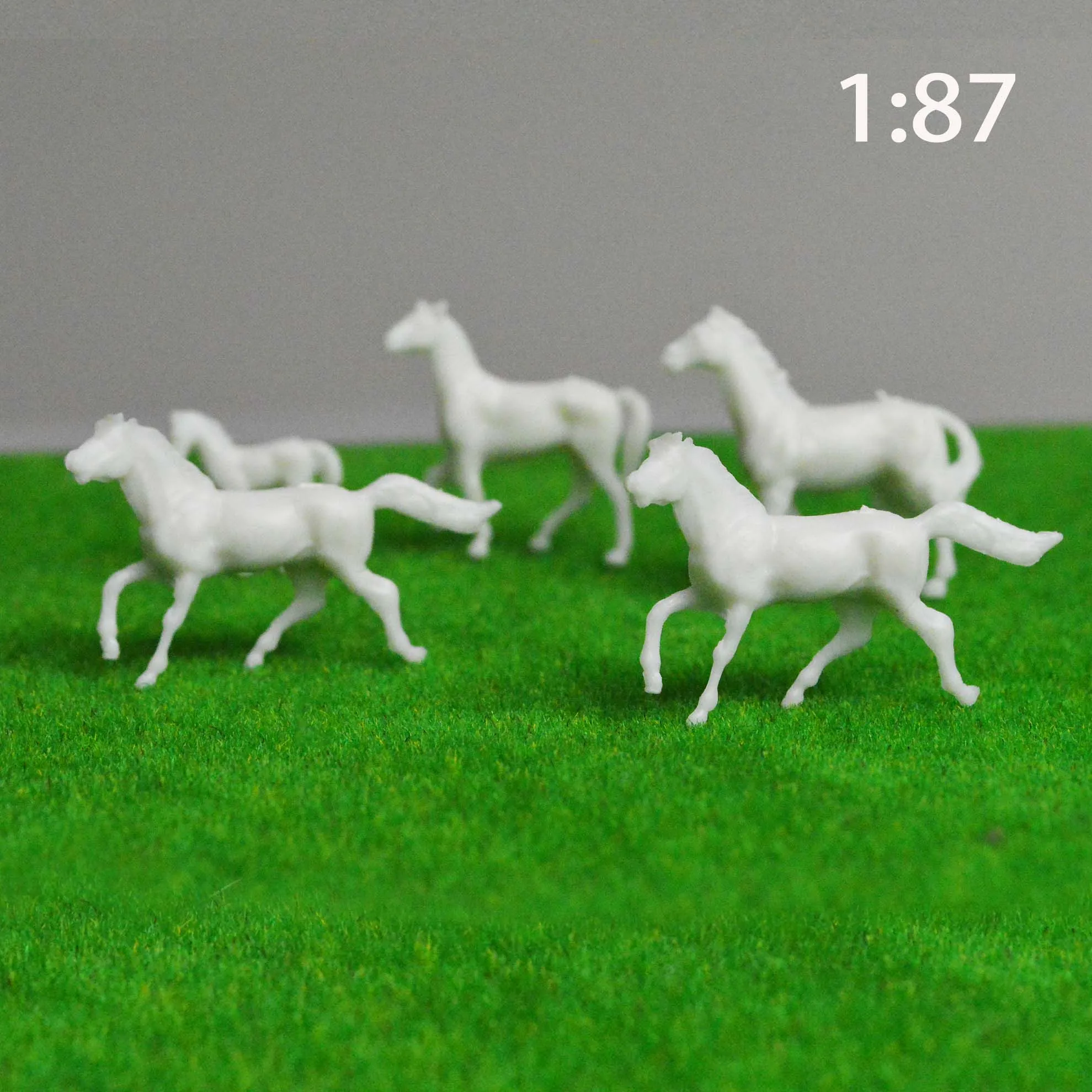 HO/N Scale Model Miniature Horses Cows Farm Animals 1:87 1:150 ABS Plastic Toys For Prairie Scene Layout Diorama Kits 10Pcs