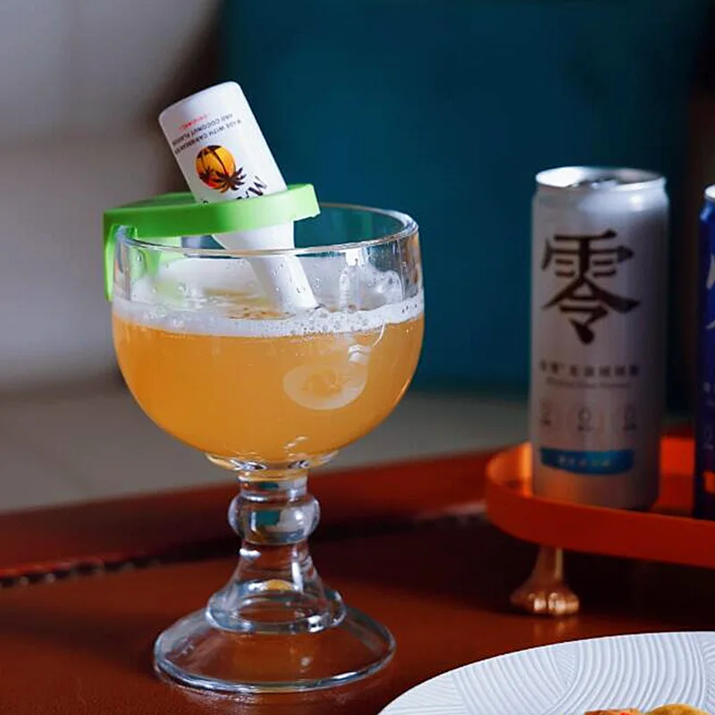 مشبك زجاجة كوكتيل بلاستيكي ملون يمكنك صنعه بنفسك مشروبات كوكتيل مشبك مقلوب مثبت زجاجة بيرة ضرورية للحانات #5