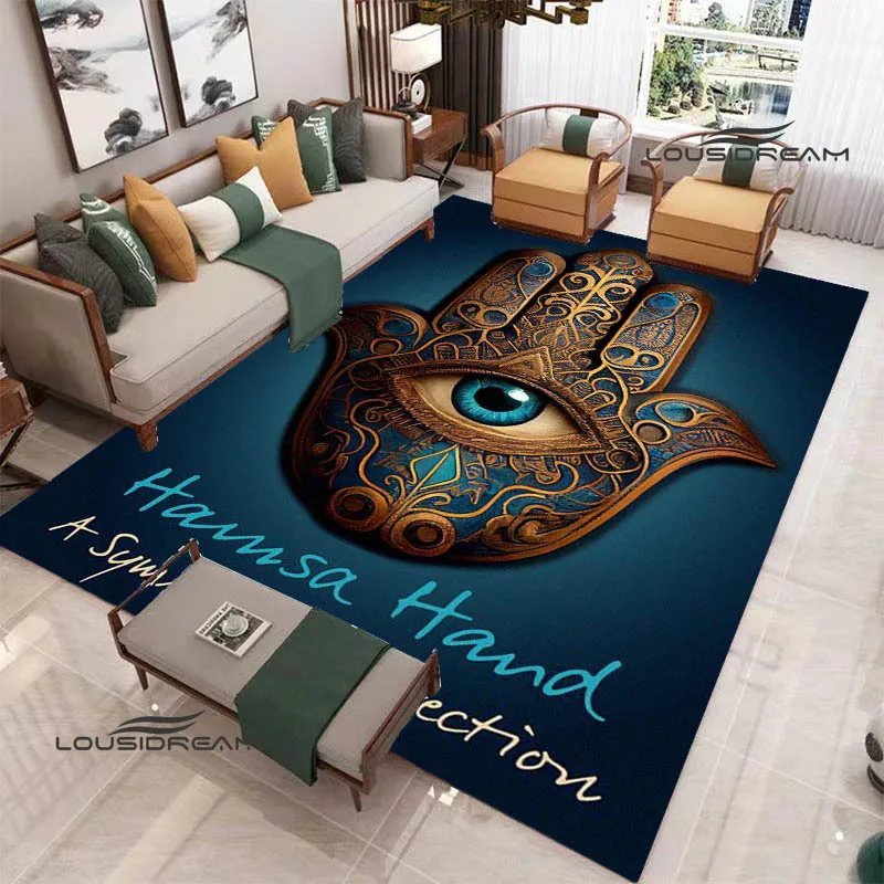 3D Hand of Fatima printed carpet Non -slip carpet bedroom decoration living room decoration washroom floor mat birthday gift