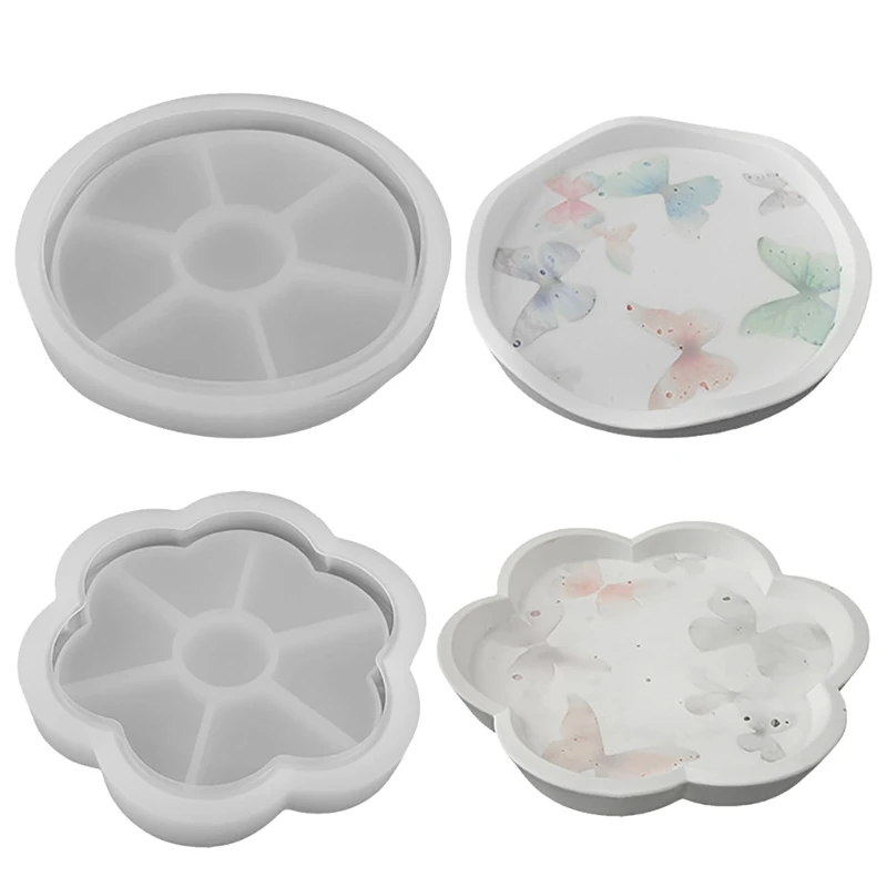 Silicone Crafting Molds Unique Trays Molds Cake Trays Moulds Fruit Platters Molds Suitable for DIY Table Decorations