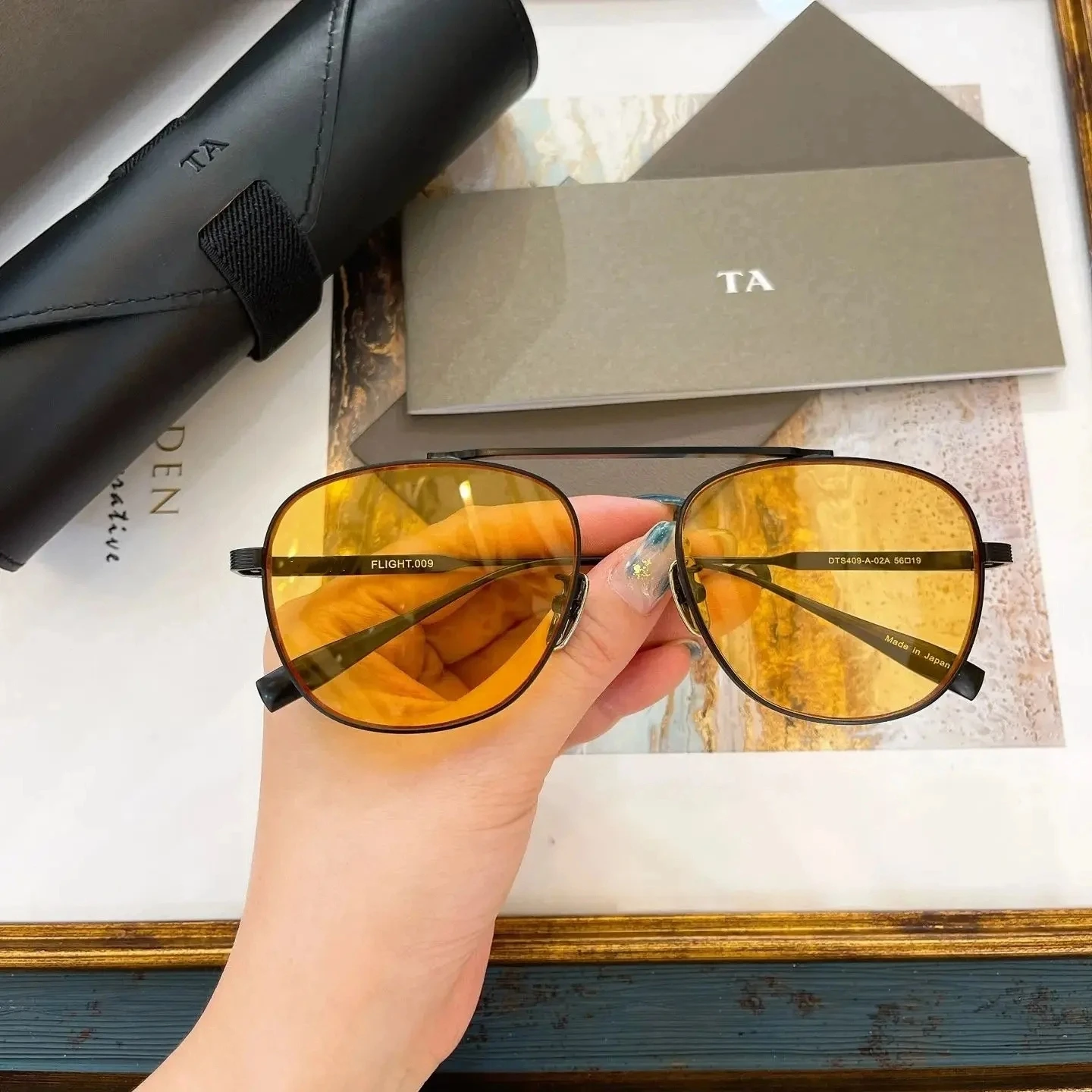 

New Arrival For LUXURYDIT DT DTS409 FLIGHT009 Trendy Men Eyewear Luxury Retro UV400 Polarized Classic Business Women Sunglasses