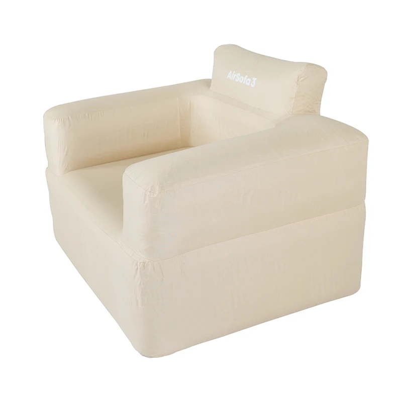 

Custom White Modern Air Two-Seater Sofa Foldable TPU Lounger Chair for Living Room or Outdoor Inflatable Bed with Fabric