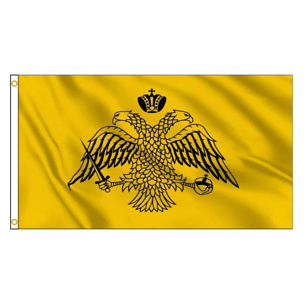 90x150cm Double Head Eagle Mount Athos Eastern Greek Orthodox Church Flag