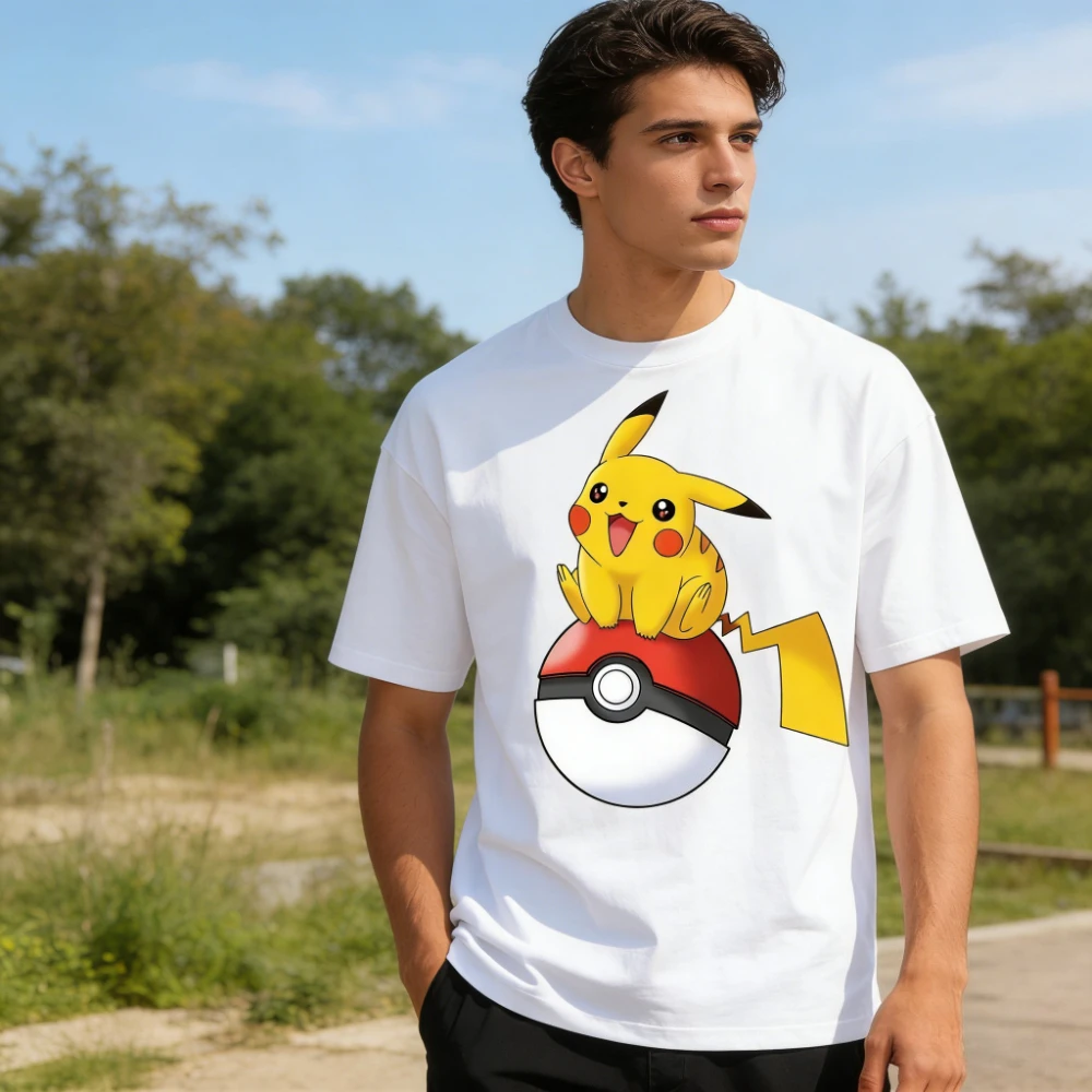 2026 Neues Pokemon Pikachu Print T-Shirt Unisex Casual Kurzarm-Shirt Sommer Mode Tops Streetwear Anime Grafik-T-Shirts Unisex