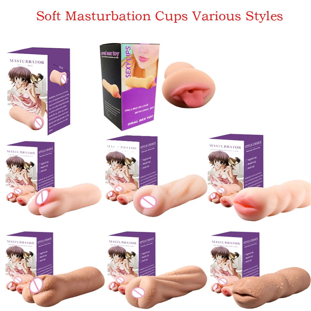 Male Masturbaters Soft Realistic Vagina Real Pussy Silicone Artificial Vagina Masturbation Cup For Men Adult Sex 4D Toys