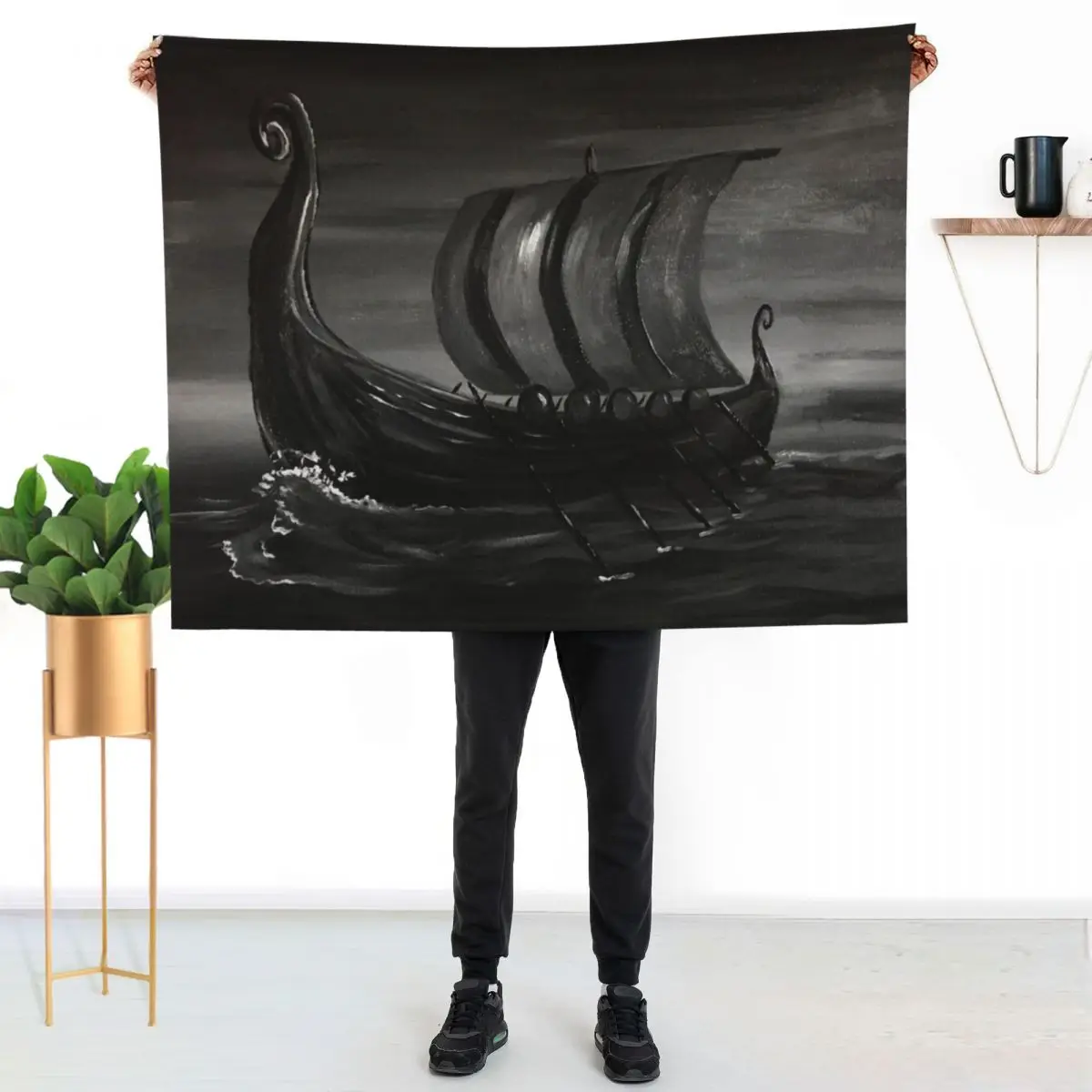 Oseberg Ship Throw Blanket Personalized Gift bed plaid cosplay anime Fashion Sofas Soft Beds Soft Blankets