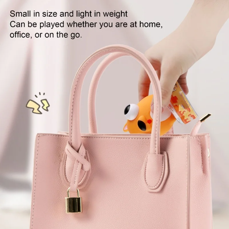 8pcs Cartoon Squeeze Toy Eyes Opening Stress Anxiety Relive Animal Squeezing Sensory Toy For Kids