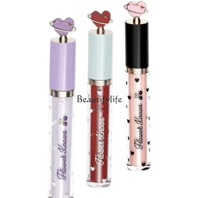 

Flower Know Cherry Party Lip Lacquer Summer Lipstick Water Light Mask Mirror Lip Gloss