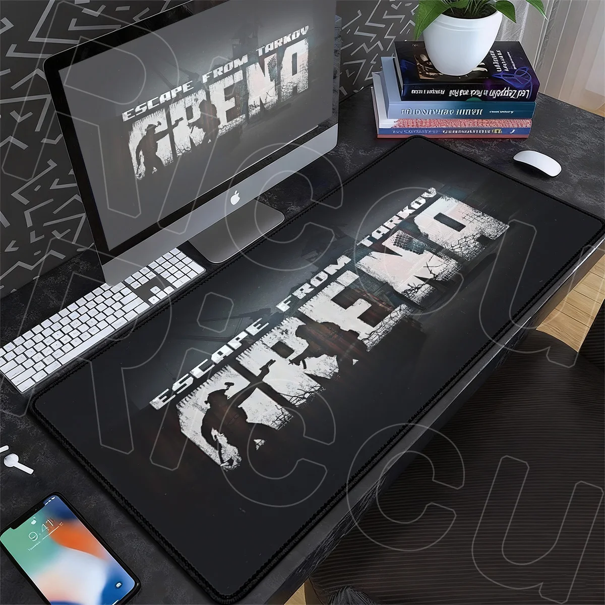 Large E-sport Gamer Desktop Carpet Anti-slip Natural Rubber Base Mauspads Escape From Tarkov Hot Mouse Pad PC Office Accessories