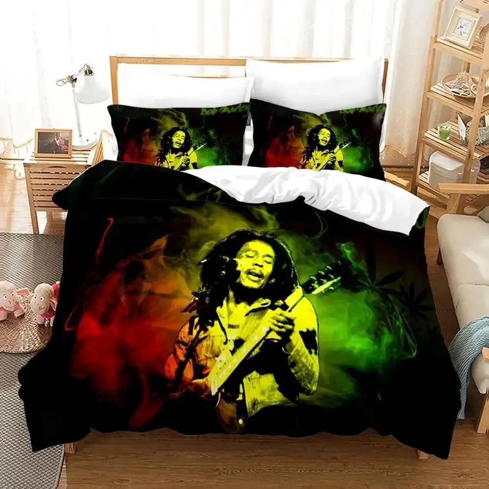 

Bob Marley Duvet Cover Sets Music Legends Jamaica Singer Comfortable Bedspreads Queen King Size Bedding Sets Bedroom Decor