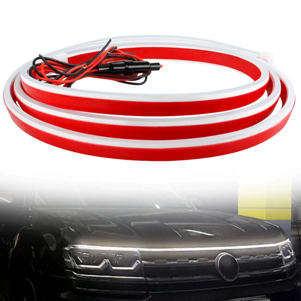 Hood Lights 1x LED Strip Light LED Side Waterproof White 12V DIY Daytime Running Light Decoration Light Brand New