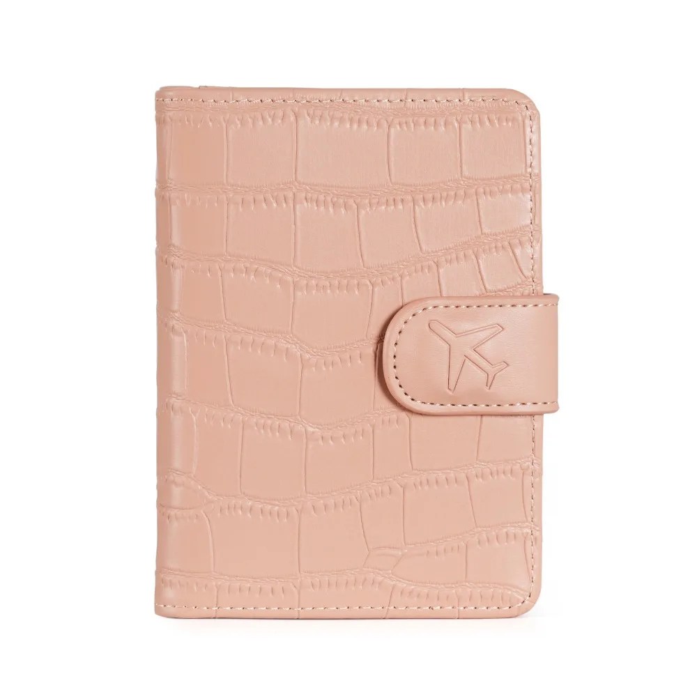 

RFID Anti-theft PU Passport Bag Multifunctional Airplane Check-in Travel Wallet Ticket Holder Card Holder Passband Holder Women
