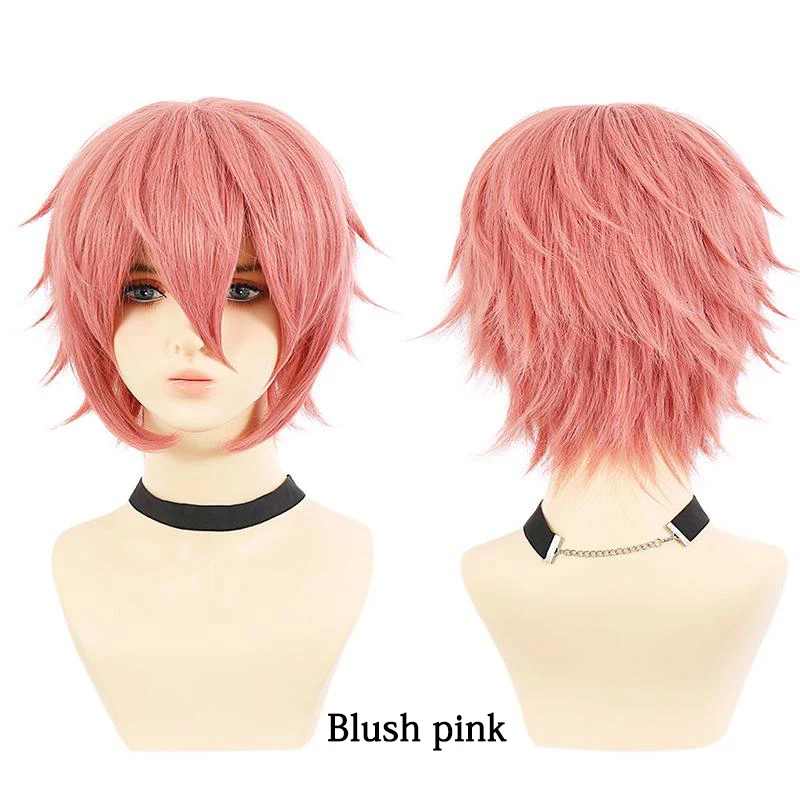 12-Inch Unisex Anime Cosplay Synthetic Hair, Colorful Anti-Curl, Halloween Carnival, Daily Party Performance, Wig Harajuku Style