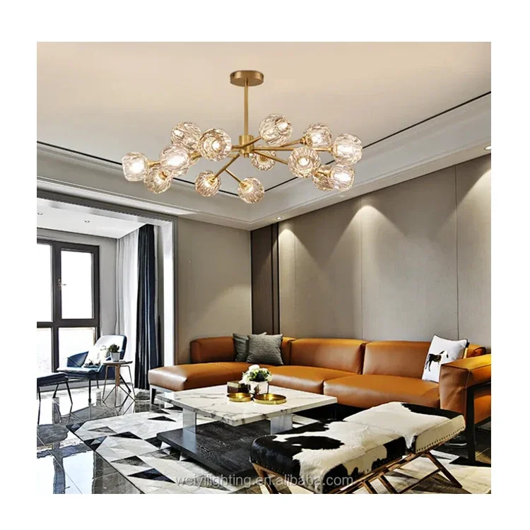 

Декоративное освещение, роскошная потолочная комнатная Люстра для гостиной, Современная подвесная люстра в виде шара