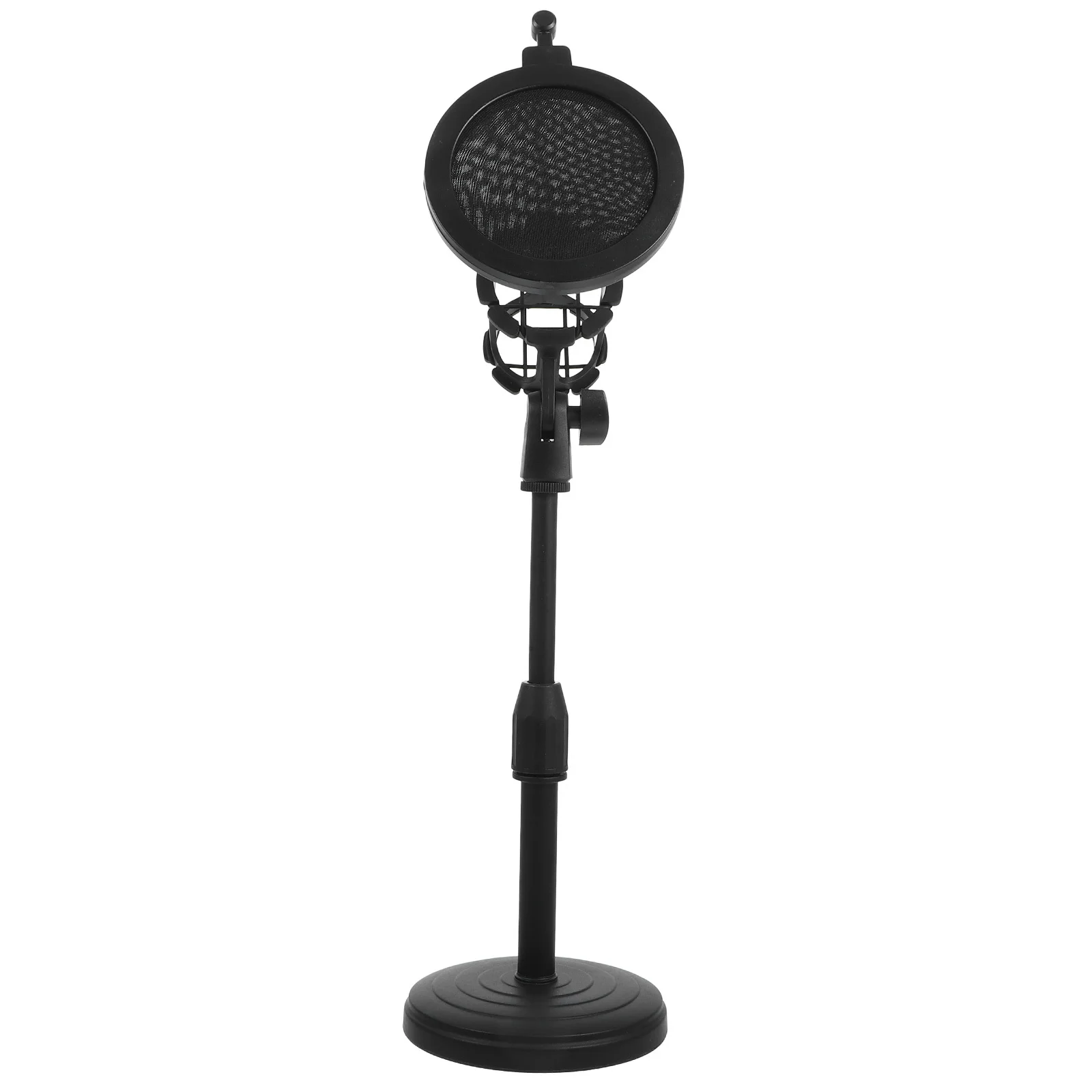

1Pcs Conference Microphone Holder Adjustable Desktop Mic Clip Microphone Stand Filter Non-Slip Stable Base Mic Mount