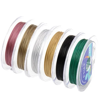 10 m/Rulo Kaplan Kuyruğu Boncuk Tel 0.3mm 0.4mm Naylon Kaplı Paslanmaz Çelik takı Telleri aksesuarları DIY yapımı tasarım Malzemeleri