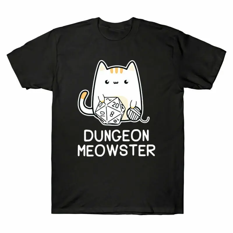 

Cat Dungeon Meowster Cat Funny Men's T Shirt Black Tee