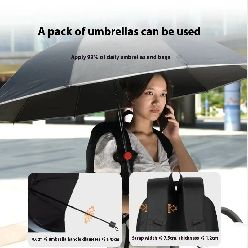 Umbrella Stand Artifact Essential Outdoor Travel Worker Sunscreen Travel Student School Bag Umbrella Holder Photographic Tools