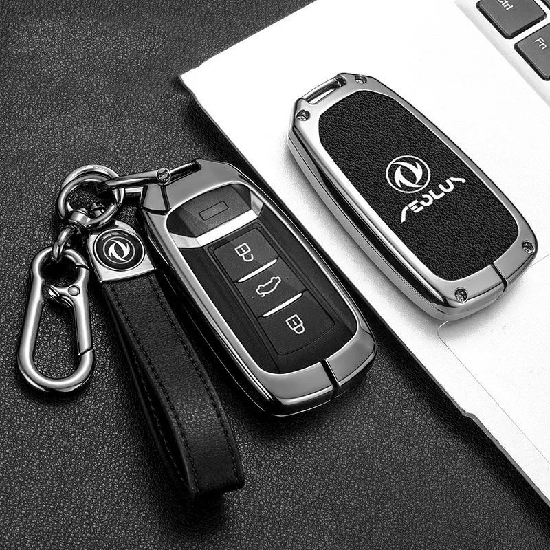 

Alloy Car Smart Remote Key Fob Cover Case Shell For Dongfeng Fengxing T5evo Fengshen Yixuan EV AX70 GS MAX Keychain Accessories