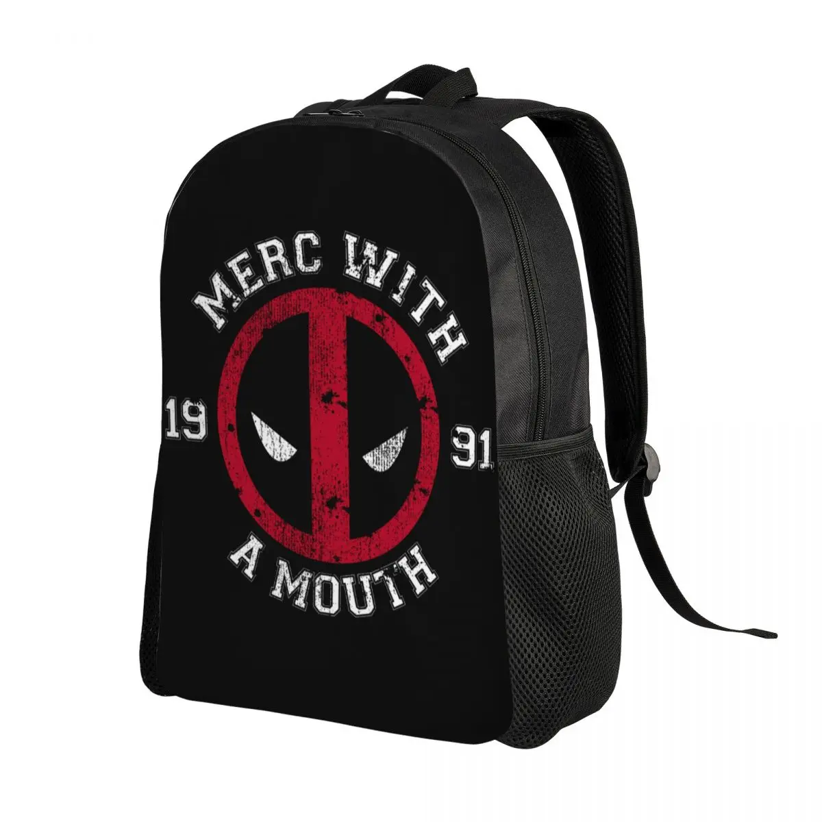 Custom Deadpool Merc With A Mouth Backpacks Men Women Casual Bookbag for School College Bags