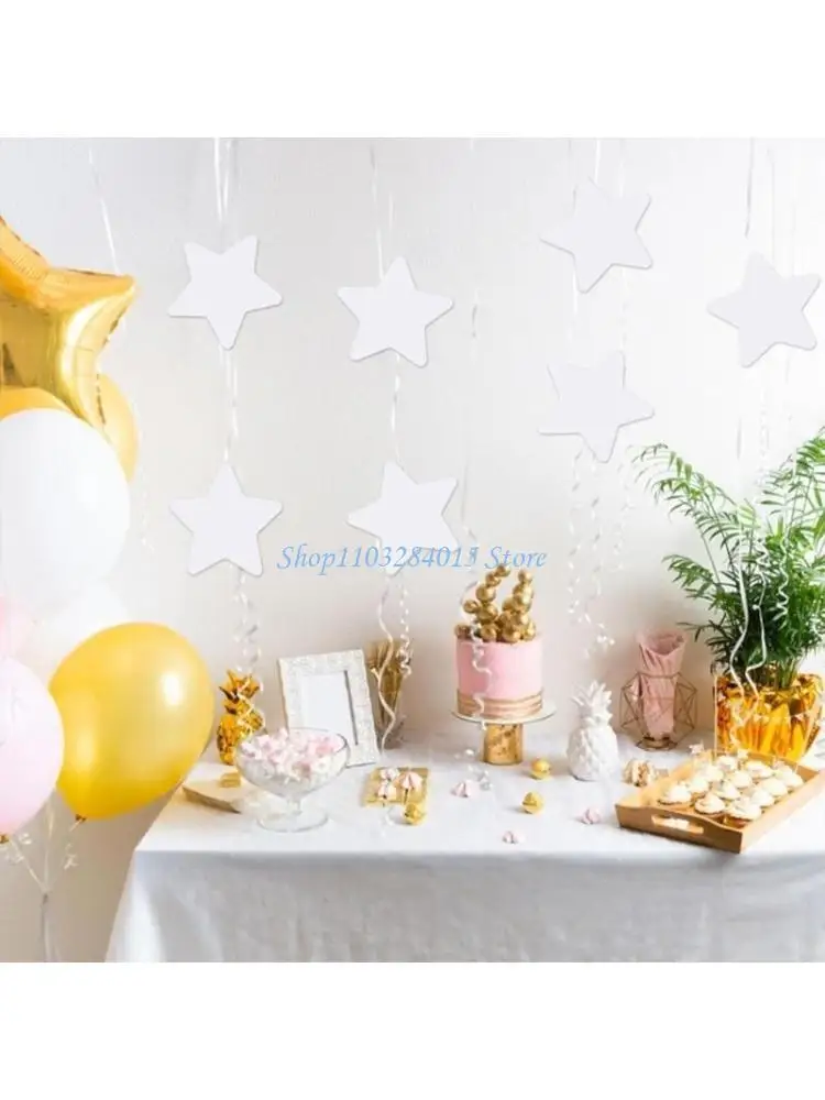 R6FF 100pcs Star Paper Cutouts 3,5 Zoll Fünf spitze Star Stanz