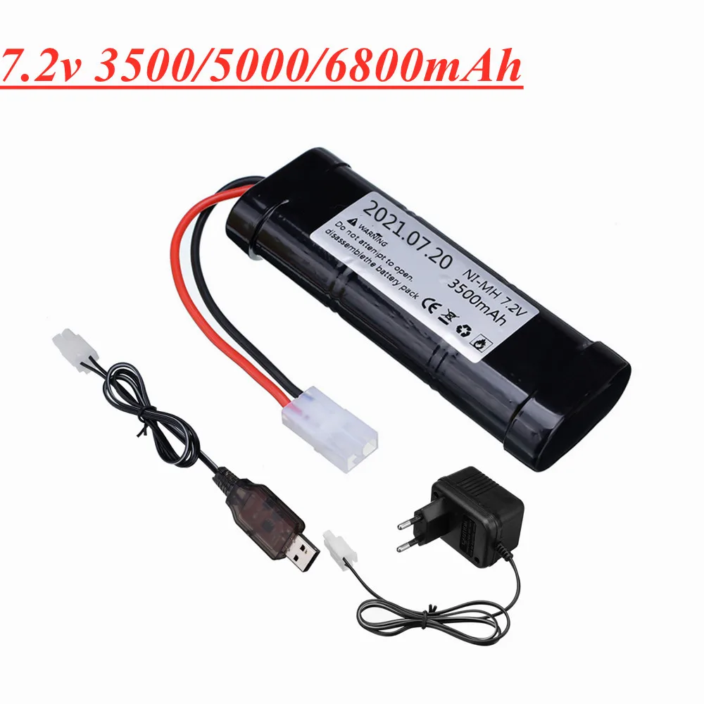 7.2V 5000mAh Ni-MH SC akumulator do zabawek RC czołg samochodowy samolot helikopter ze złączami Tamiya 7.2 v 3500/5000/6800mah akumulator