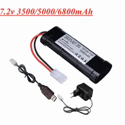 Batteria 7.2 V 5000mAh ni-mh SC per RC toys tank car Airplane Helicopter con connettori Tamiya batteria 7.2 v 3500/5000/6800mah