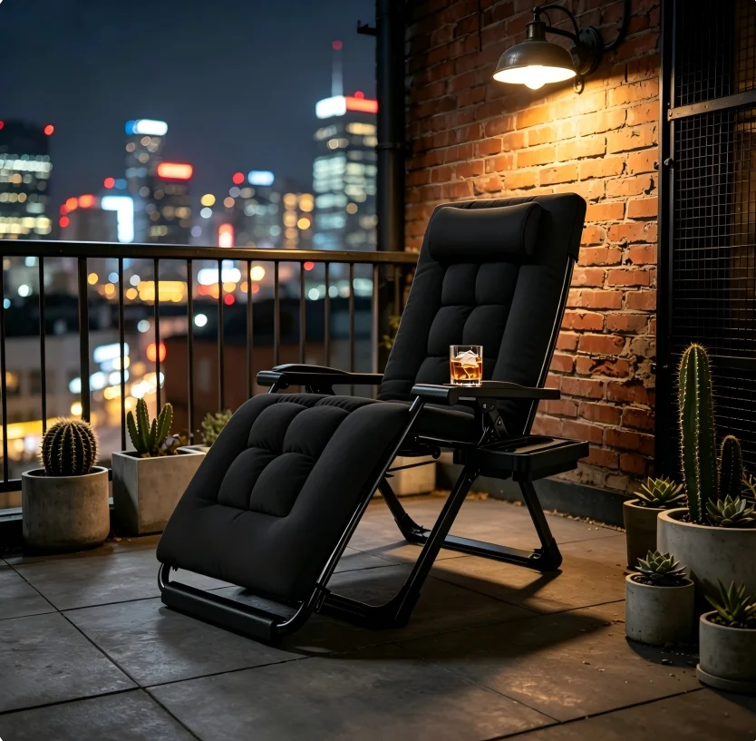 Chaise de jardin ergonomique de 72 pouces avec appui-tête et porte-gobelet, fauteuil pliant confortable pour patio, salon, jeux et relaxation