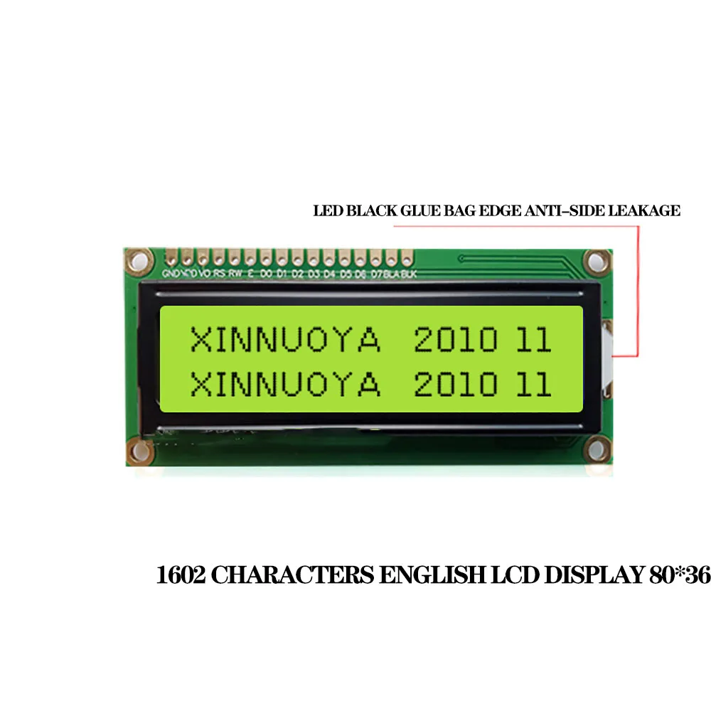 1602 characters English LCD display 80*36 5V multilingual LCD module