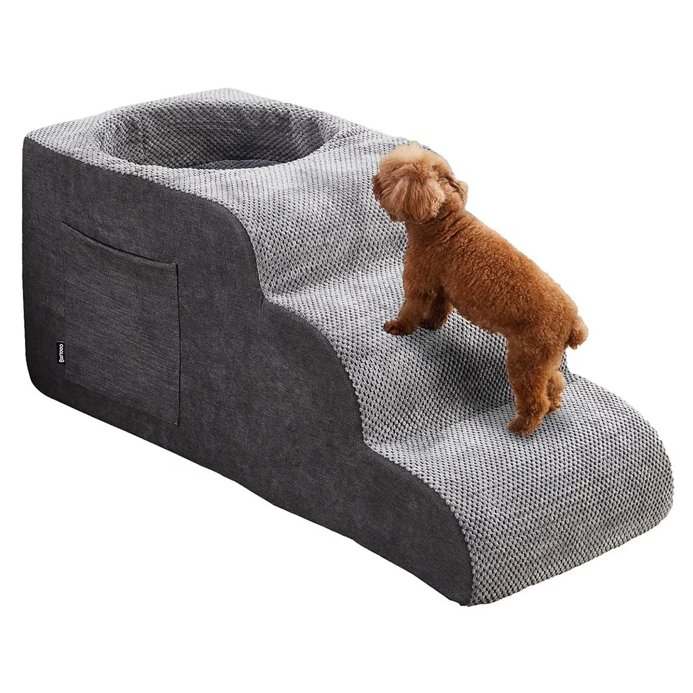 

USMILEPET Customized Small Cat Dog Stairs Removable Ramp Non-Slip Bottom Pet Steps With Sleeping Hole