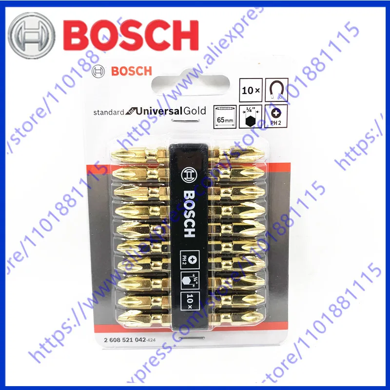 

1/4 " 65MM Universal Gold Standard PH2 2608521042 for Bosch Electric Screwdriver Dual Use Bit bits set