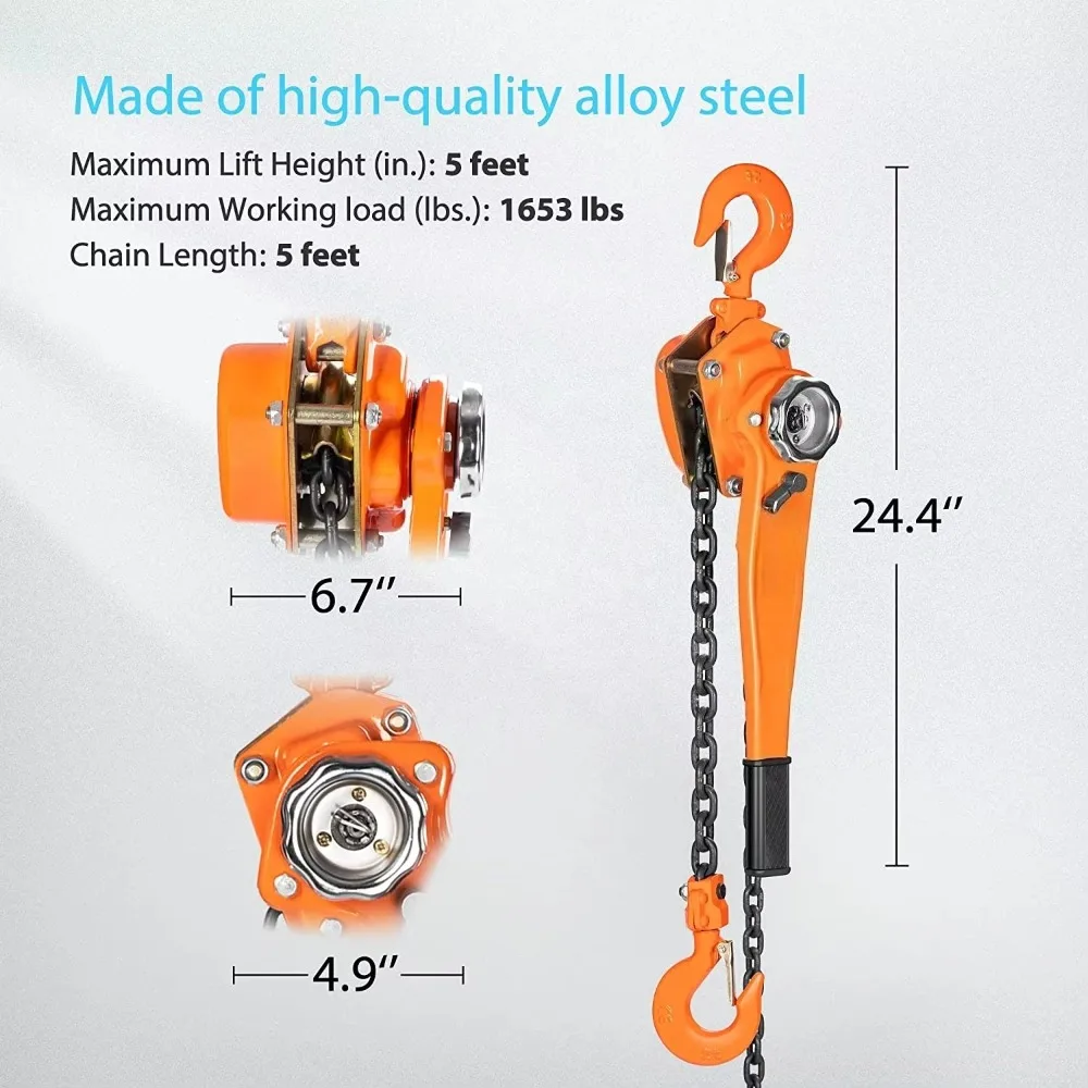 

Ручная цепная таль (лебедка) 0.75Т, 1Т, 2Т, 3Т для подъема и тяги