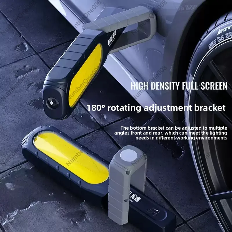 

Rechargeable Magnetic Flashlight Auto Repair Hands-Free LED Work Light with Car Charging Cable for under Hood