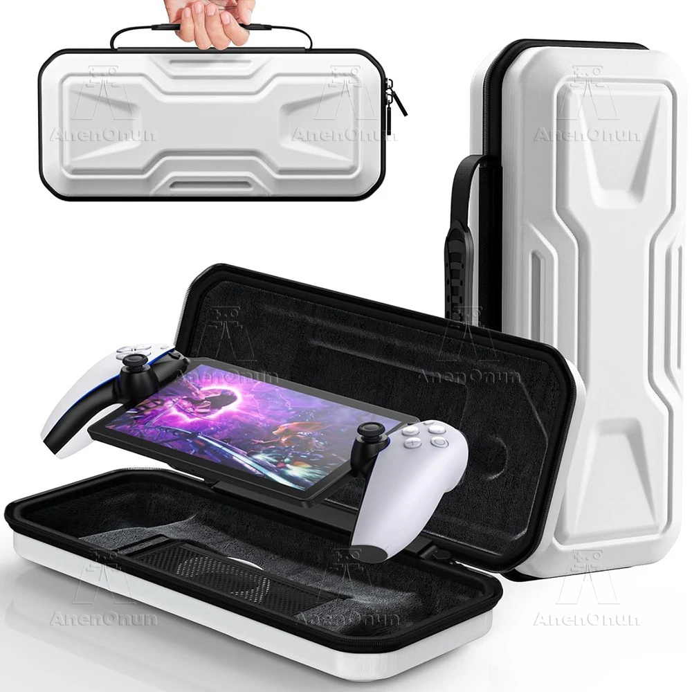 

Portable Storage Bag for PS Portal Anti-fall Anti-scratch All-round Protection Travel Carrying Case EVA Hard Shell Handbag-White