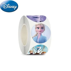 Autocollants du film Disney La Reine des Neiges Elsa pour enfant, décalcomanies mignonnes de dessin animé, princesse, récompense, jouet, ordinateur portable, téléphone, bagages, bancs, rouleau de 500 pièces