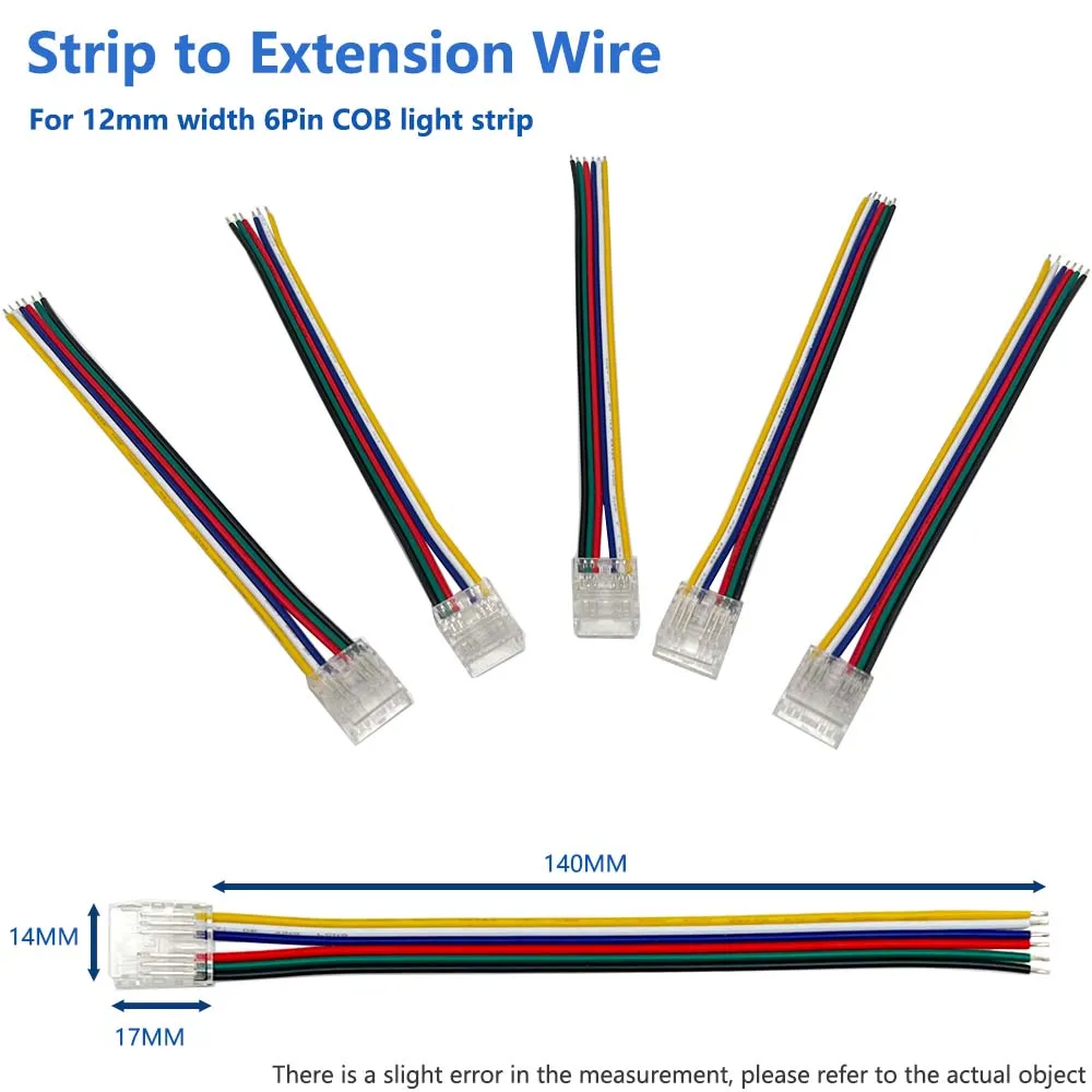 5PCS 6Pin COB LED Strip Connector