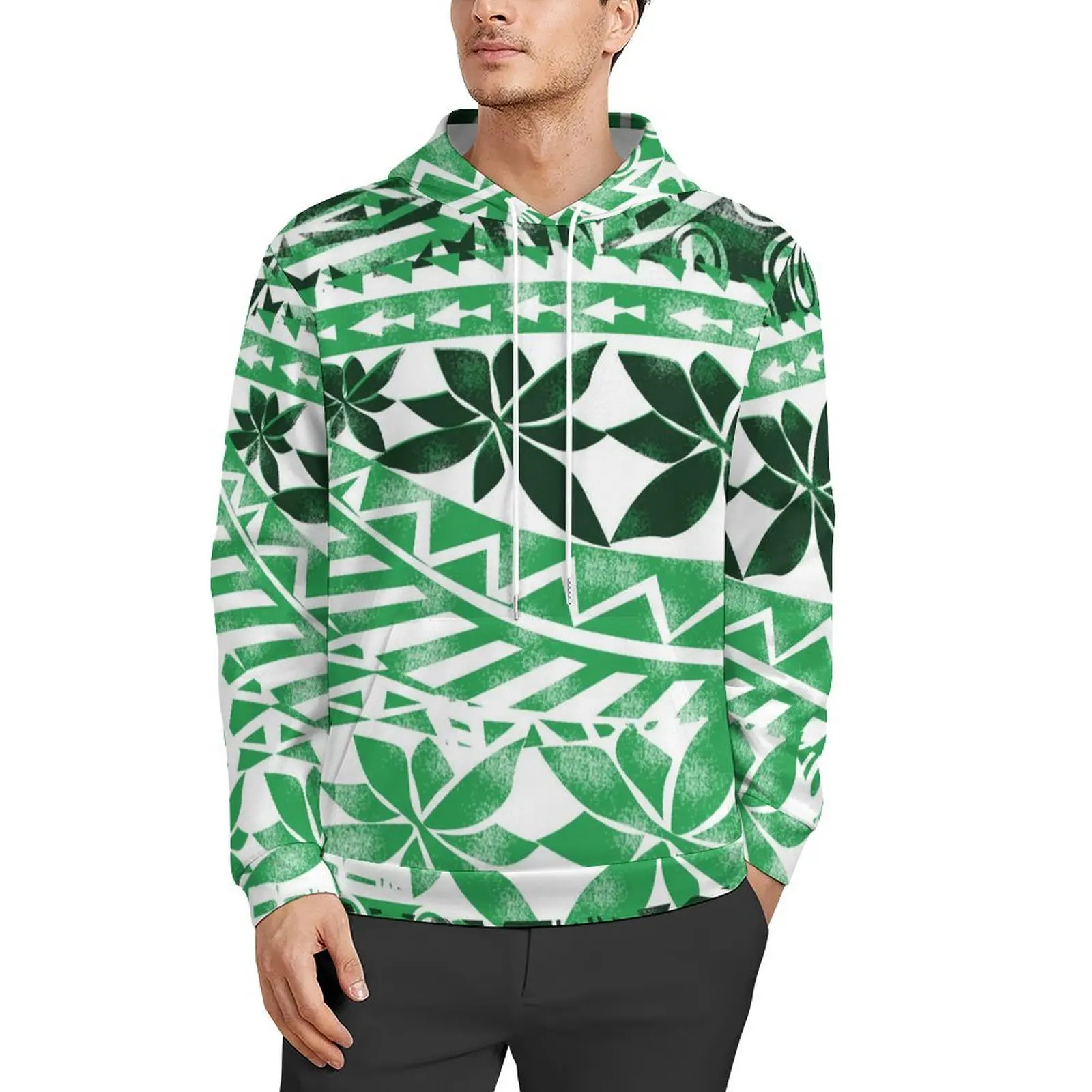 Polynesia Men Loose Hoodie Full Print Sweatshirt Customized Samoa Printed Design Hoodie Insert Pocket Hoodie Island Style