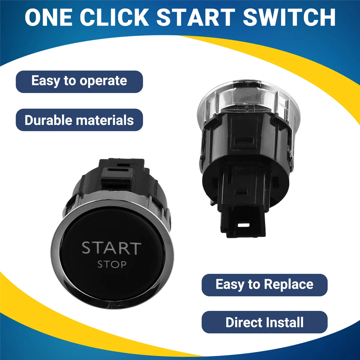 N32R_4 Pin Start Stop Switch 9805348090 9805347980 98021996ZD for Peugeot 308 408 508 Citroen C4L Push Button Start Switch