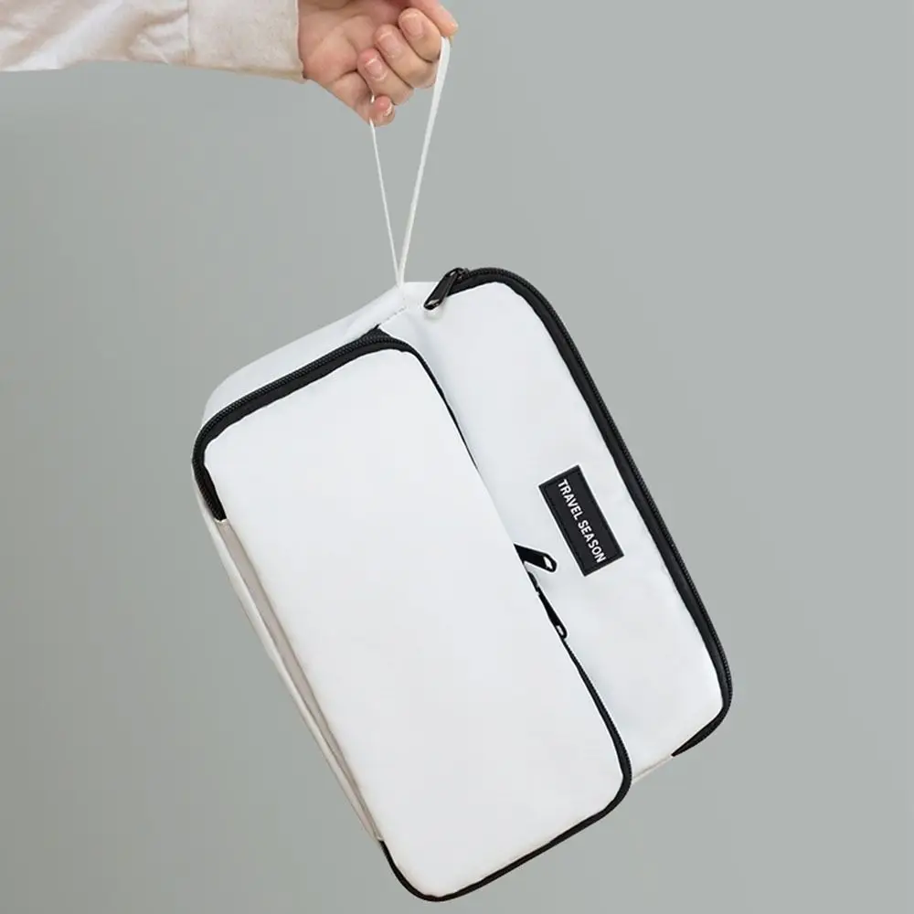 Мужская косметичка большой емкости с отделением для сухого и влажного воздуха, двухслойная ручная косметичка, водонепроницаемая сумка для хранения косметики, дорожная сумка