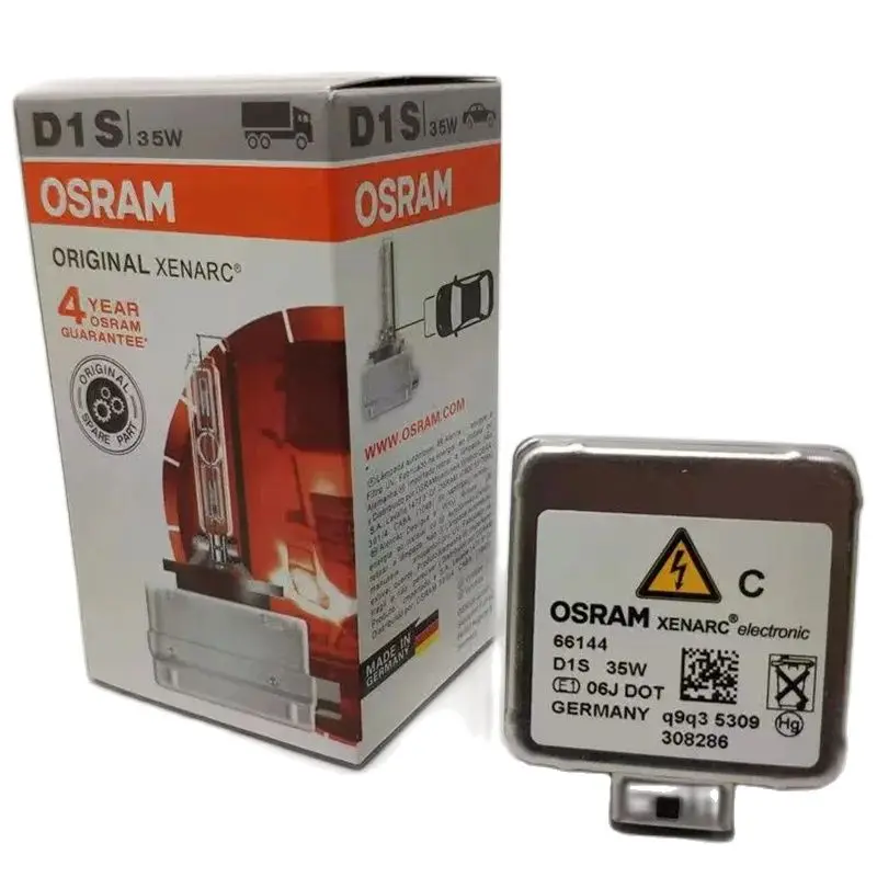 Free Shipping 1 PC OSRAM D1S D2S D2R D3S D4S D4R D8S 35W  PK32d-5 ORIGIANL XENARC 4 YEAR GUARANTEE E1 DOT  MADE IN GERMANY