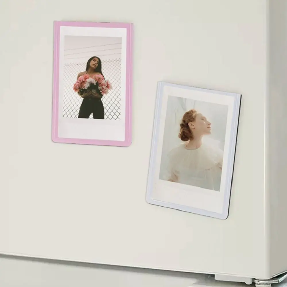 5PCS Multi-Purpose 3 Inch Magnetic Photo Frame Reusable Adhesive Refrigerator Sticker Removable Magnetic Photo Frames Home Decor